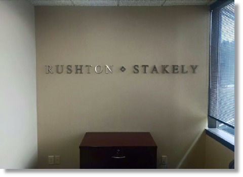 Photo of dimensional letters with logo