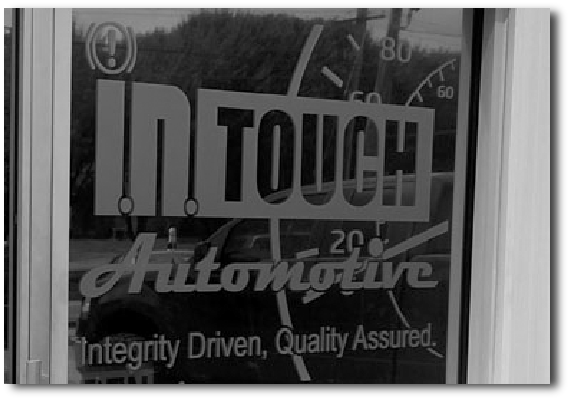 Photo of vinyl window graphics - commercial sign