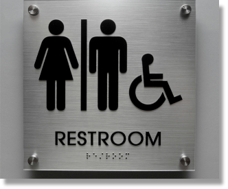 Photo of restroom sign - ada interior sign
