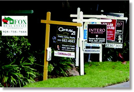 Photo of temporary real estate signs