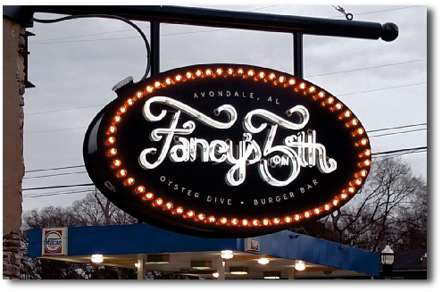 Photo of vintage neon sign